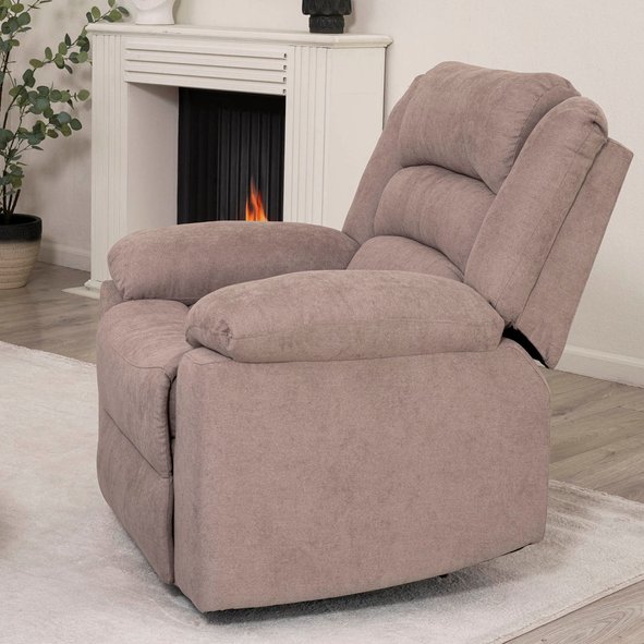 BOUCLE SINGLE SEATER RECLINER SOFA